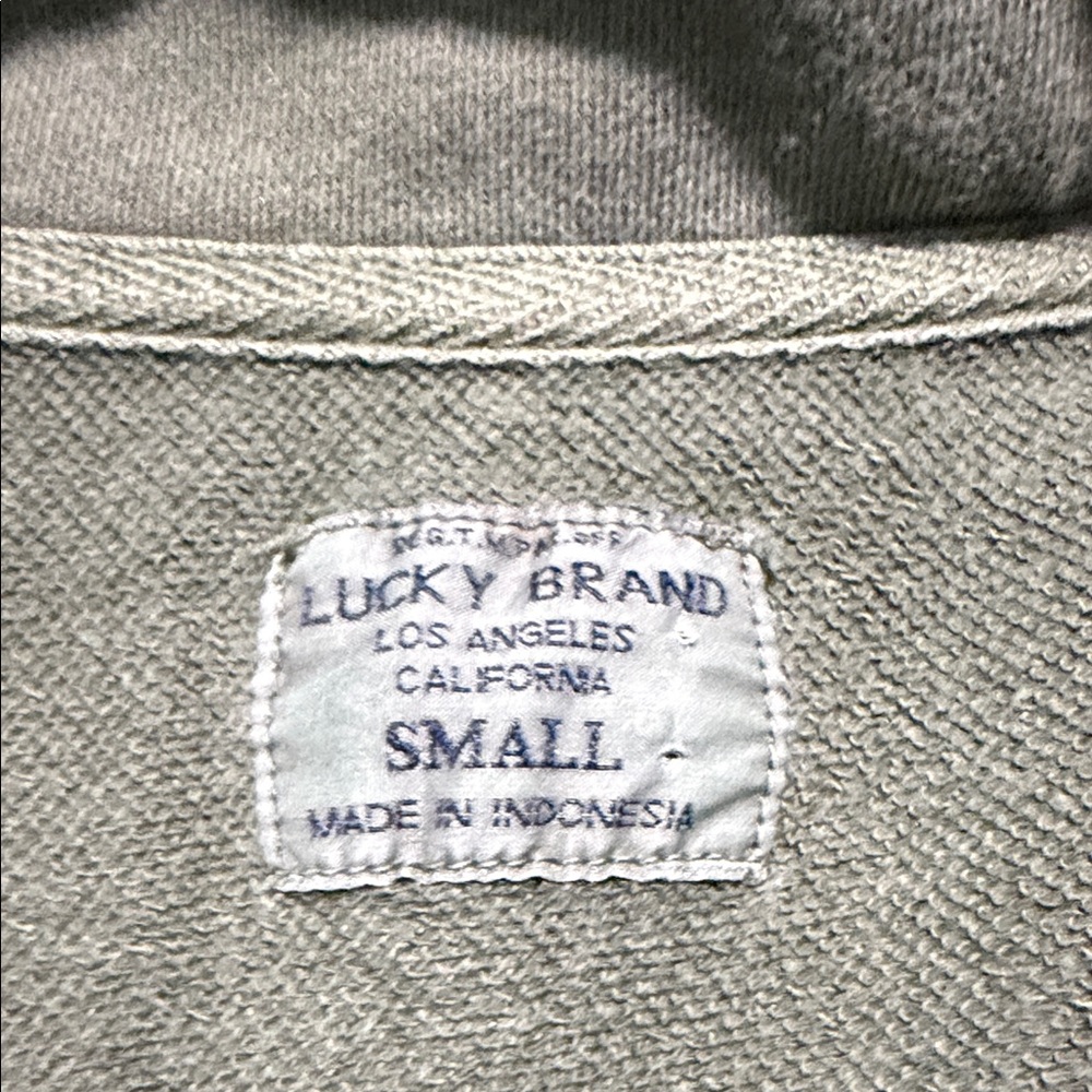 Vintage Lucky Brand Men's Olive Green Pullover - Picture 2 of 4